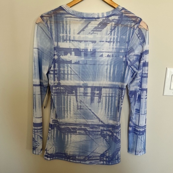 David Cline Mesh V Neck Top - Picture 2 of 4